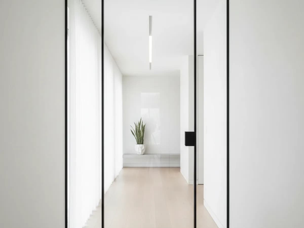 Glass and mirror